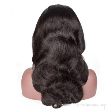 Raw Unprocessed Virgin Indian Hair Weaving Short Human Hair Wig For Black Women body wave Lace wig human hair